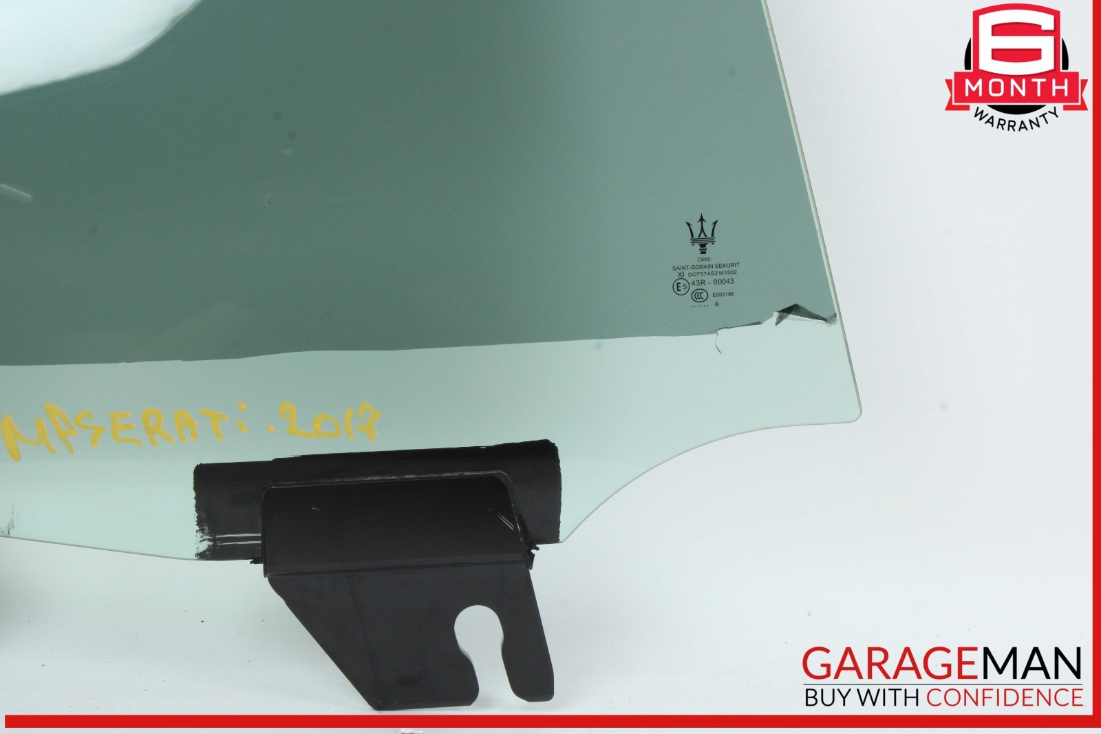 14-22 Maserati Ghibli M157 Rear Right Passenger Side Door Window Glass OEM