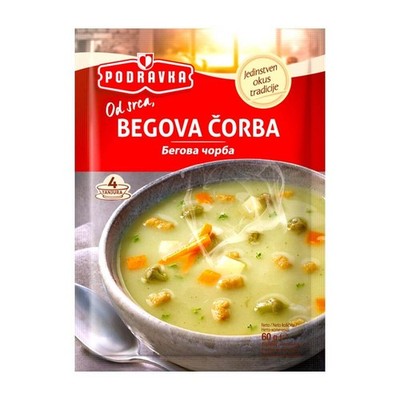 (26,50 EUR/kg) Podravka Begova Corba Kaisersuppe 60g Suppenpulver Kroatien