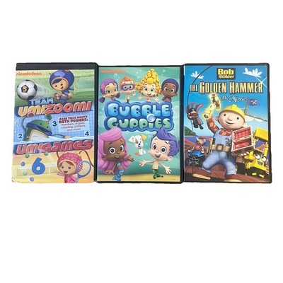 Nickelodeon Kids DVD Lot Team Umizoomi Umigames Bubble Guppies Bob Builder Movie