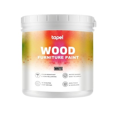 Quick-Dry 30min Satin Wood Paint | 1 Quart White | Child-Safe & Pet-Friendly ...