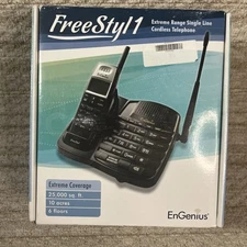Engenius FREESTYL 1 Extreme Range Cordless Phone, Single Line, New Open Box