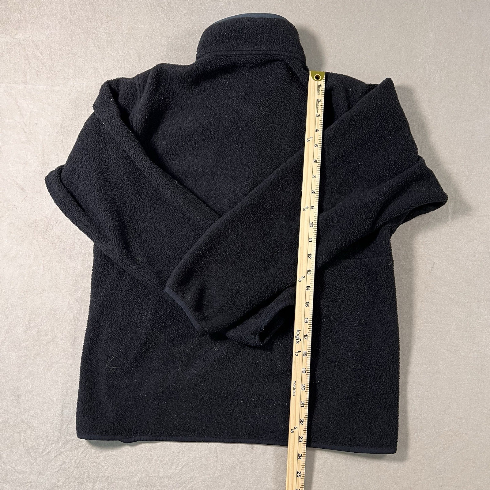 Patagonia Black Zip Fleece Jacket Pockets Stand-Up Collar Men's Size S thumbnail 8