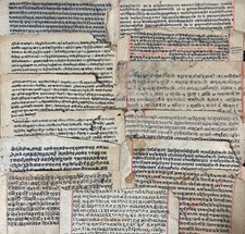 VINTAGE SANSKRYCKI/HINDI ATRAKCYJNY RĘKOPIS 13 LIŚCI -26 STRON. CIEKAWY.