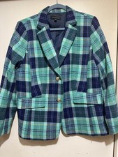 Talbots Plaid Wool Blend Blazer