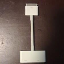 Apple OEM 30-Pin Male to HDMI Female  30-Pin Female, White 5 in