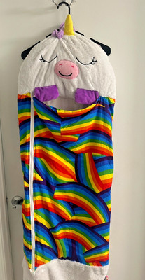 Happy Nappers Kids Sleeping Bag Unicorn Pillow Rainbow Pattern Comfy Soft
