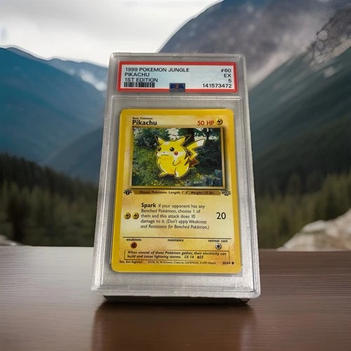 1999 Pokémon TCG: Jungle 1st Edition Pikachu #60/64 Graded PSA 5 Ex New Slab