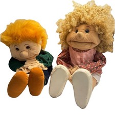 Vintage Folkmanis Red Hair Boy Hand Puppet Blonde Puppet Lot Of 2