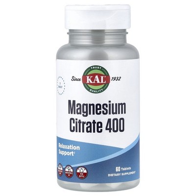 Magnesium Citrate 400, 60 Tablets (200 mg per Tablet)