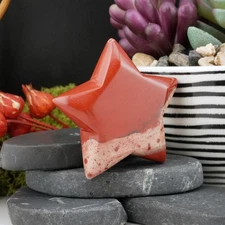 Red Jasper Star Crystal Decor Spiritual Protection Gift Meditation Energy Stone