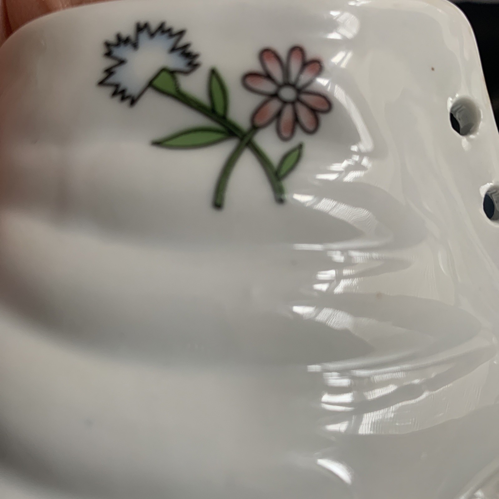 VTG Ceramic Baby Bootie Picture Frame Trinket Planter Felt Bottom Taiwan Unisex