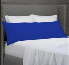 KING Body Pillowcase - 20x72 size ROYAL BLUE combed Cotton Sateen Pillowcase