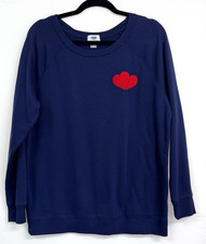 OLD NAVY WOMENS LARGE NAVY BLUE TUNIC SWEATSHIRT