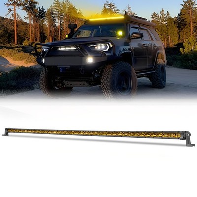 Slim 40''inch LED Light Bar Amber Spot Flood Combo Truck SUV UTV Roof Mount 42''