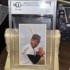 1969 MLB Photostamp #73 Horace Clarke Graded Mint 10