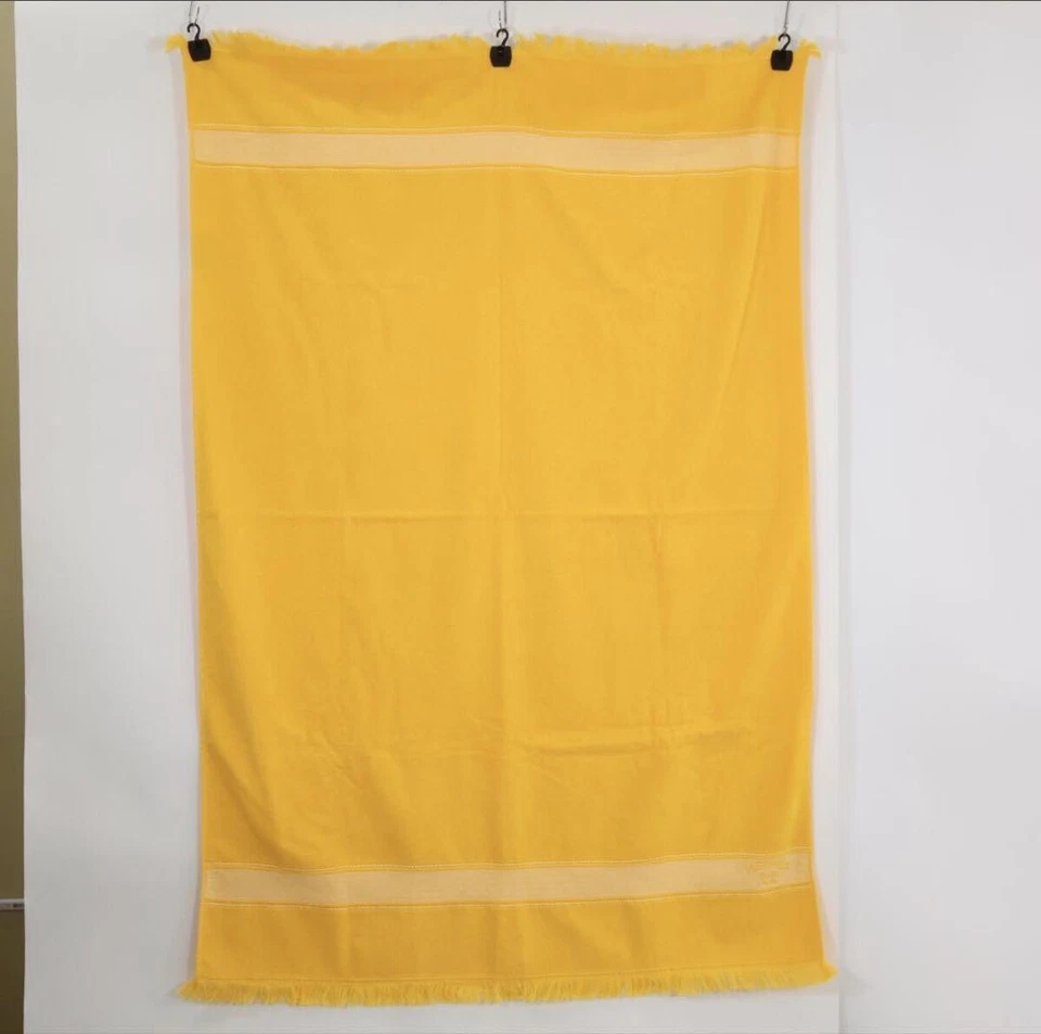 HERMES Toalla de Playa Amarilla Manta de Yate Mezcla de Algodón 95x142cm Como Nueva Regalo Foto 3 de 4