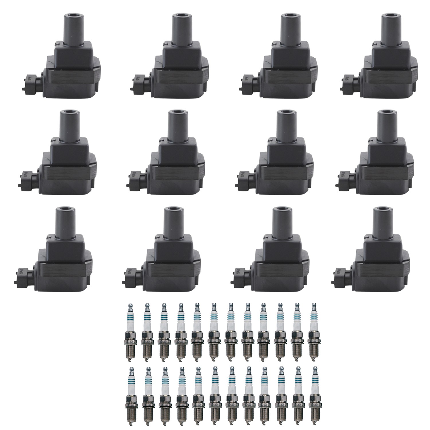 Bosch Ignition Coils and Denso Spark Plugs Kit for Mercedes-Benz CL600 1998-1999