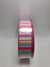 Members Mark Premium Wired Edge Ribbon Multicolor Striped 1.5 Inches