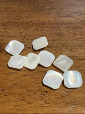 8 Vintage Antique Old Stock Small Mother of Pearl Shank buttons 1/2 Inch