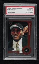 1999-00 Topps Chrome '99 Draft Pick Metta World Peace Ron Artest PSA 9 MINT e3v