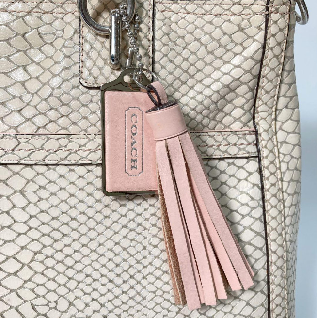 COACH Python Embossed 2 way tote Handbag, Large C… - image 7