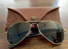Ray-ban 3422Q Polarised Aviator Leather Sunglasses w/ original case