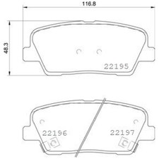 Satz Bremsbeläge Bremsklötze hinten für Hyundai Grand Santa FE TM FÉ | 24153