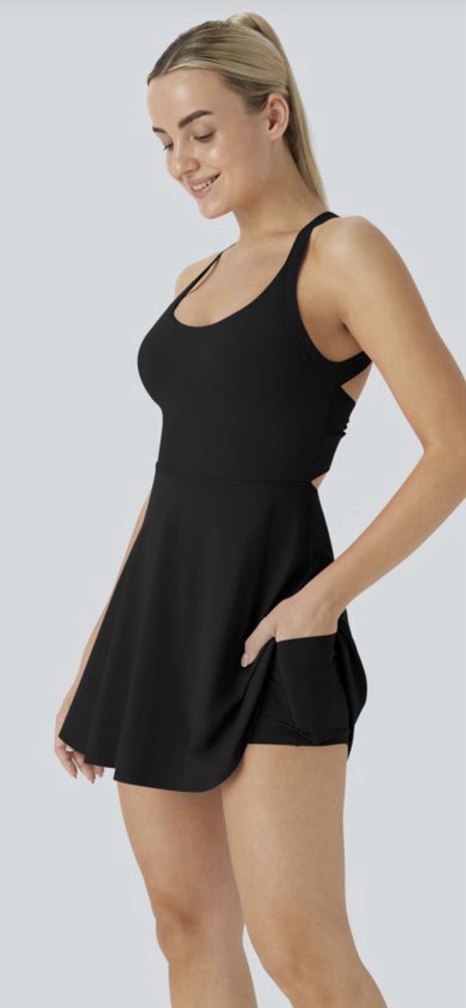 Halara Softly Zero Backless Twisted Active Dress … - image 1