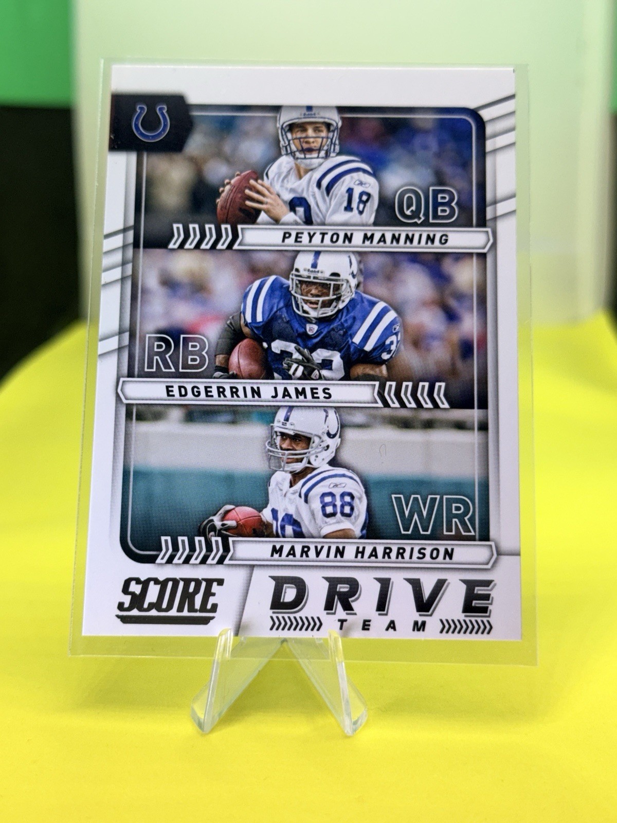 2017 Score Drive Team #19 Edgerrin James / Marvin Harrison / Peyton Manning