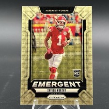 2024 Panini Prizm Emergent Gold Vinyl 2/5 #7 - Xavier Worthy RC Rookie Chiefs