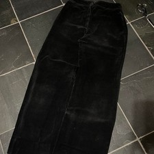 Women  s VINTAGE 1970s Boston BAGGY Black Corduroy Pants - 27/29