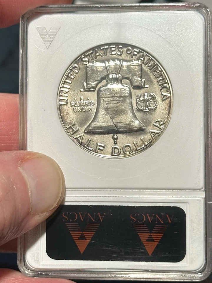 1960 Franklin Half Dollar Silver Proof PF 66 in ANACS Vintage Soapbox Old holder - Image 2 of 4