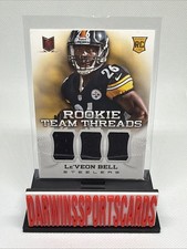 2013 Momentum Le’VEON BELL Rookie Team Threads /299 Card #24 Steelers. rookie card picture