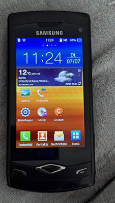 Samsung Wave GT-S8500 8GB Schwarz ohne Simlock Bada AMOLED 3,3'' 5MP WLAN