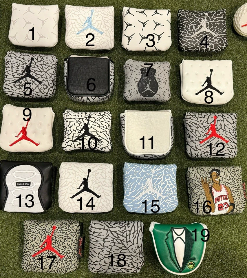Air Jordan Mallet Putter Cover Elephant print Magnetic Handmade Upcycled - Image 2 of 4