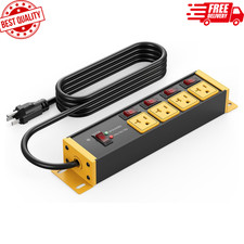 Heavy Duty Surge Protector Power Strip 20 Amp Individual Switches. 6FT 12 Gauge