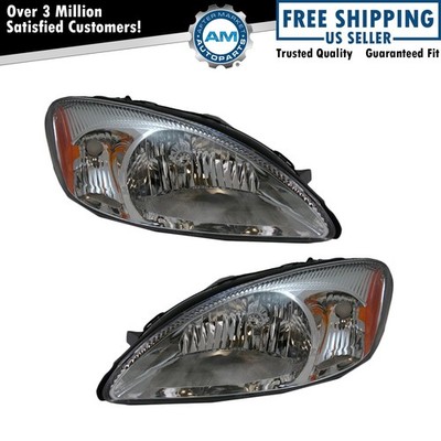 TRQ Headlight Assembly Set Driver & Passenger Side Fits 2000-2007 Ford Taurus
