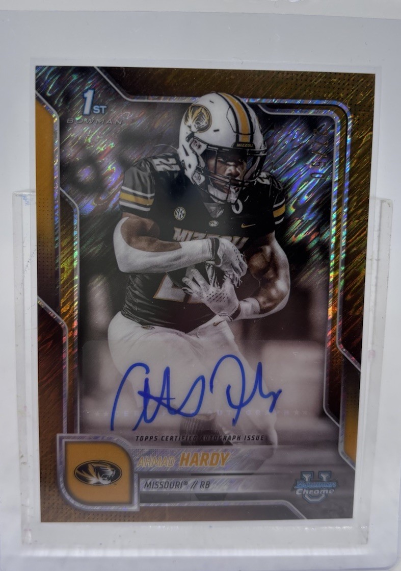 2025 Bowman University Chrome - Ahmad Hardy Gold Shimmer 1st Auto /50