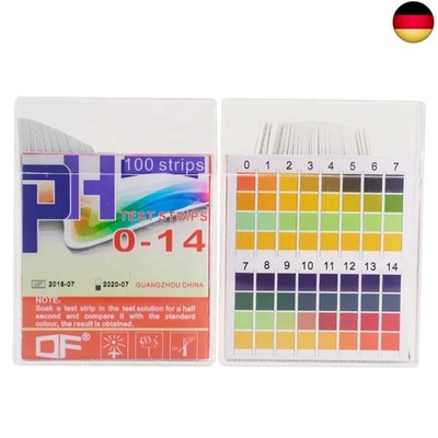 Alquera pH-Messstreifen, 2 Boxen mit je 100 Stück, pH-Wert von 0 bis 14, 