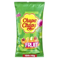 Chupa Chups Lutscher Beutel 120 Frucht Lollis Apfel Erdbeere Orange Kirsche 12G