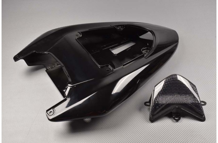 Carénage Arrière ZX10R Noir avec Feu Fumé pour Kawasaki Ninja 1000 de 2004 à 2005