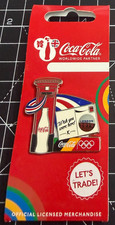 LONDON 2012 OLYMPICS COCA COLA TYPICALLY BRITISH LETTERBOX PIN BADGE