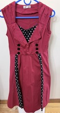 Women s Retro Red Dress With Polka Dots