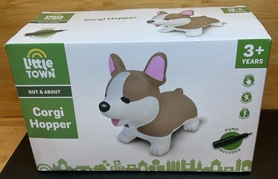 Little Town Corgi Hopper Toddlers Bouncing  Inflatable Jumping Hop 3+ 220lb Limt