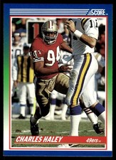 Charles Haley 1990 Score #94 49ers NFL READ FREE SHIPPING AutographDen