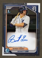 BENNETT LEE On Card AUTO - 2024 1st Bowman Baseball Chrome #CPA-BL Tigers
