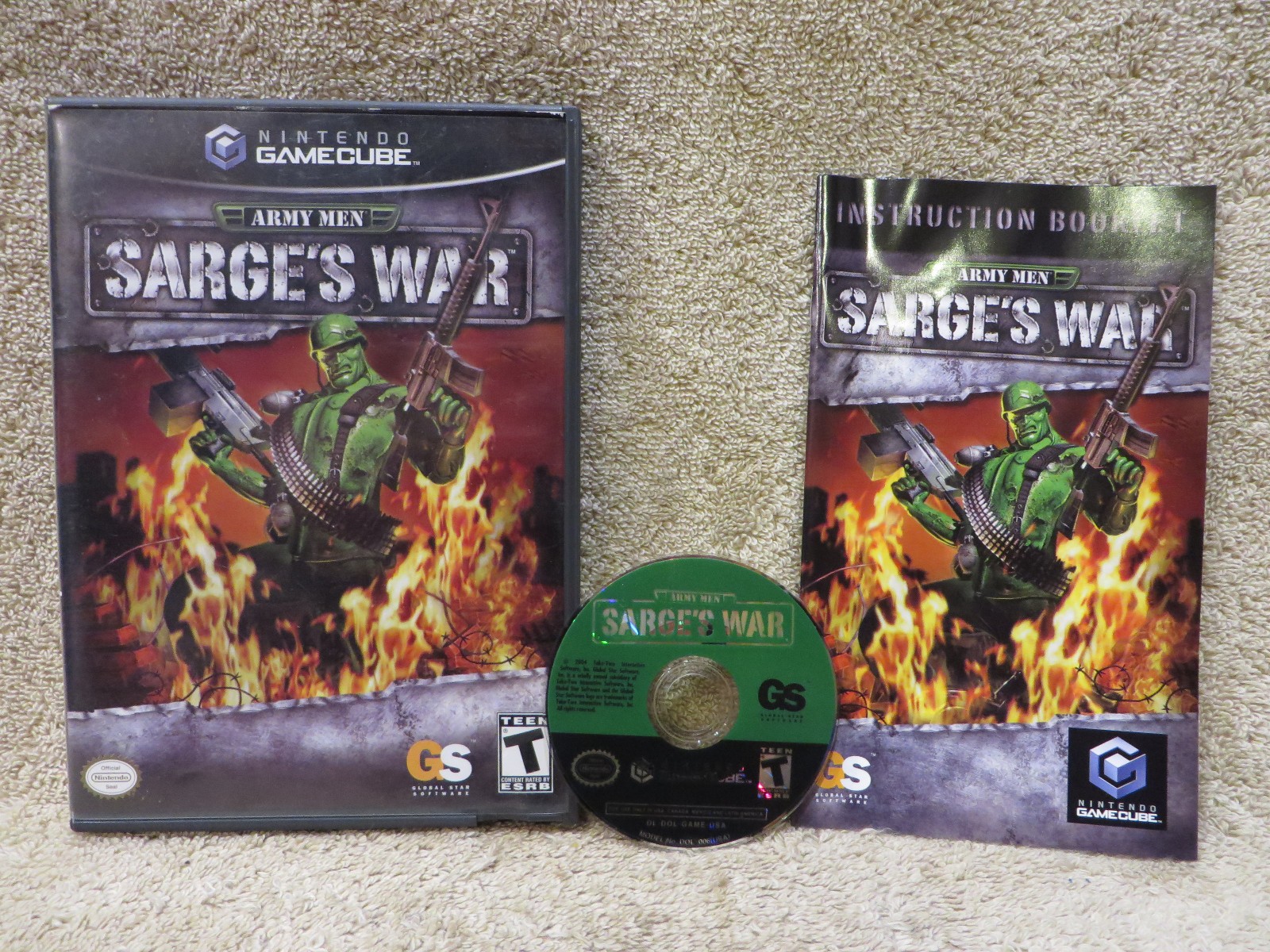 Army Men: Sarge's War - Nintendo GameCube Game - TESTED - COMPLETE - SEE