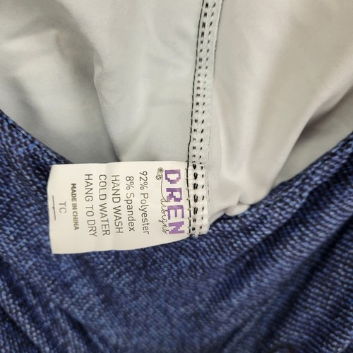 Dren Designs Faux Distressed Denim Sonnenblumenakzente Leggings groß und kurvig - Bild 6 von 6