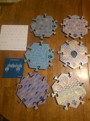 Fluent Pet Hex Tiles - 6 BigPaw Pattern Hextiles for use with Buttons - NEW