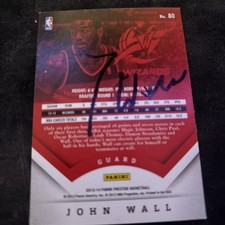2013-14 Panini Prestige - Auto Graphed John Wall #80 Bonus Shots Blue
